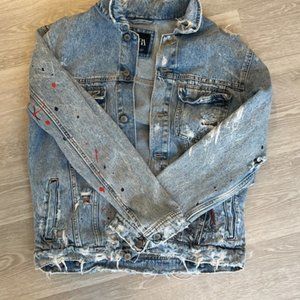 Zara Ripped Jean Jacket
